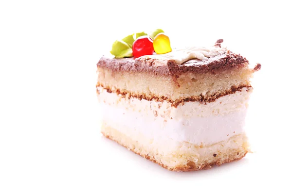 Pasteles dulces aislados en blanco — Foto de Stock