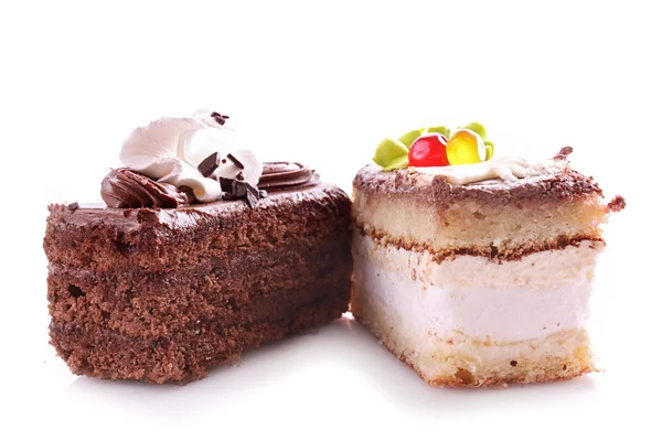 Sladké koláče izolovaných na bílém — Stock fotografie
