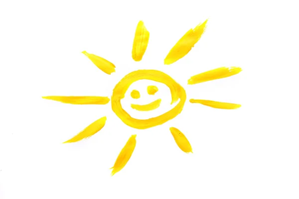 Słońcem malowane przez dziecko — Zdjęcie stockowe