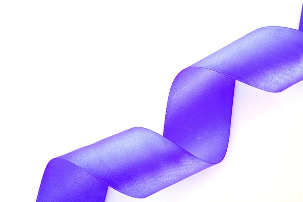 Textile ribbon isolated on white — Stock Photo, Image