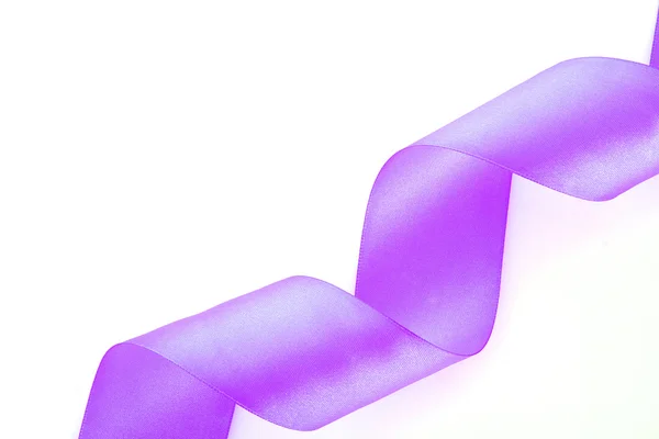 Textile ribbon isolated on white — Stock Photo, Image