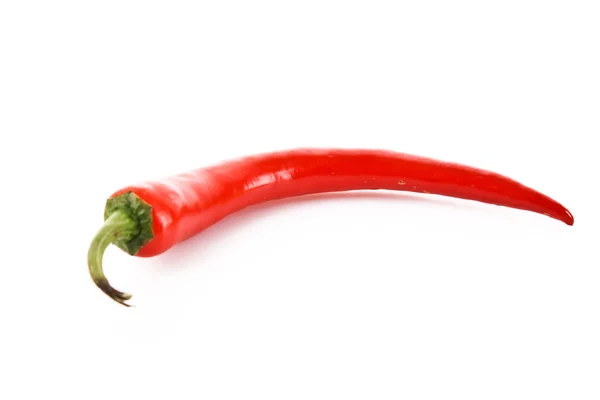 Červené chilly pepper izolovaných na bílém — Stock fotografie