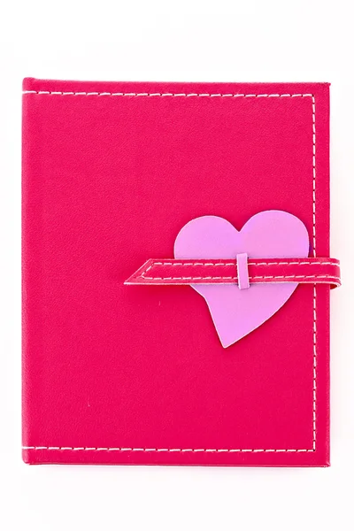 Cuaderno con forma de corazón aislado en blanco —  Fotos de Stock