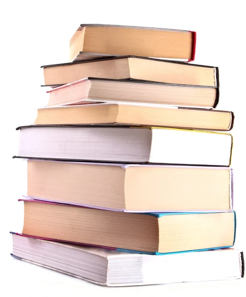 Capa dura livros isolados em branco — Fotografia de Stock