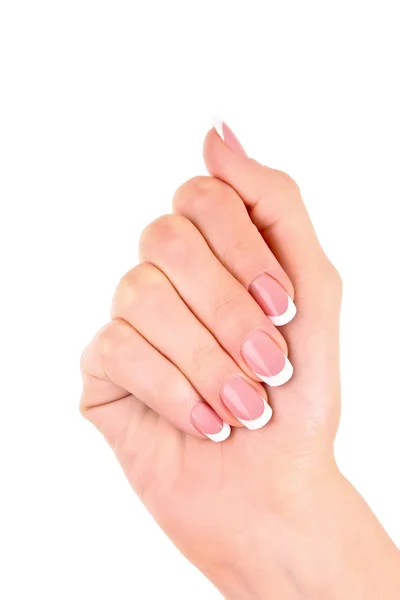 มือของผู้หญิงถูกแยกจากผิวขาว — ภาพถ่ายสต็อก
