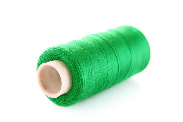 Hilo de bobina verde aislado en blanco — Foto de Stock