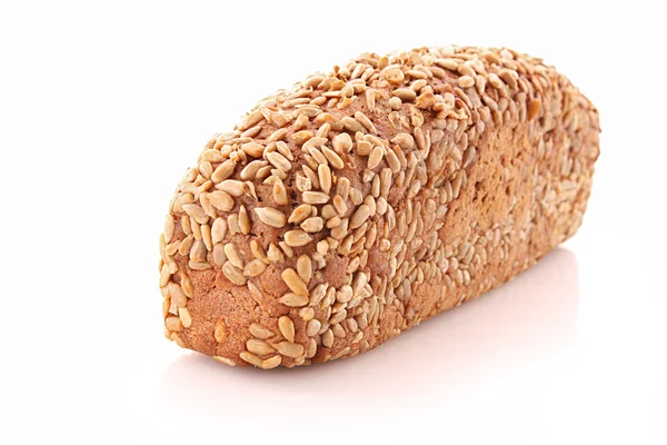 Chléb s slunečnicová semínka izolovaných na bílém — Stock fotografie