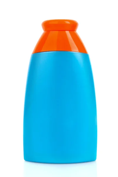 Šampon láhev na bílém pozadí — Stock fotografie