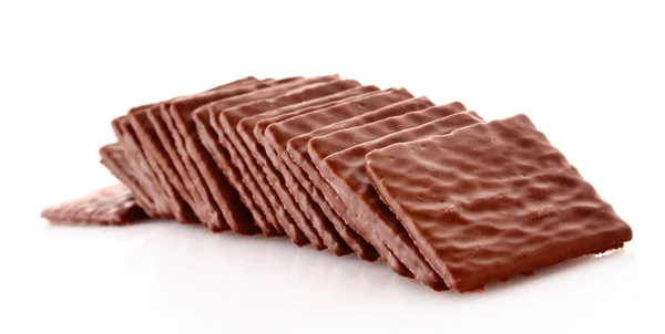 Chocolade cookie geïsoleerd op wit — Stockfoto