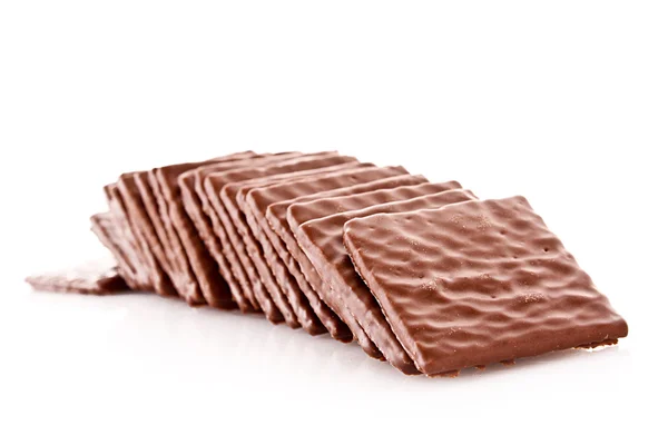 Chocolade cookie geïsoleerd op wit — Stockfoto