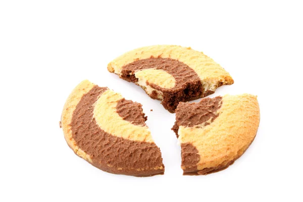 stock image Broken Chocolate cookie closeup