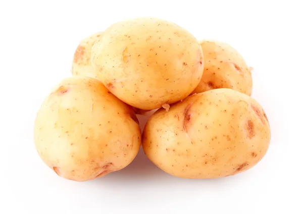 Några potatis isolerad på vit — Stockfoto
