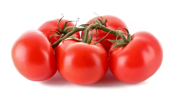 白で隔離されるいくつかのトマト — ストック写真