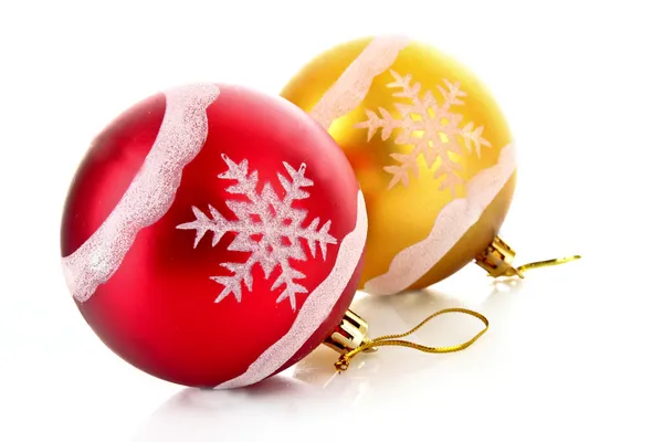 Різдвяні кульки ізольовані на білому — стокове фото
