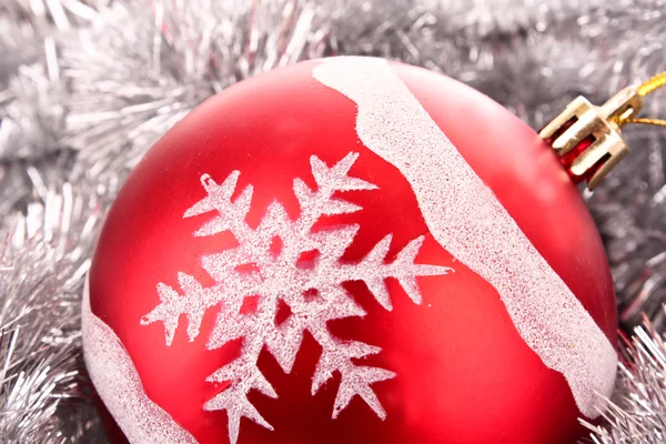 Christmas balls in shiny decoration — Stock Photo, Image