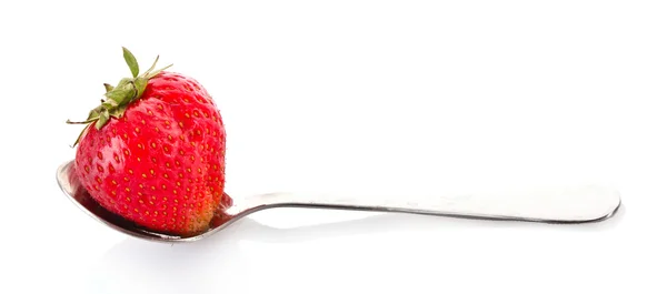 在隔离上白勺草莓 — 图库照片
