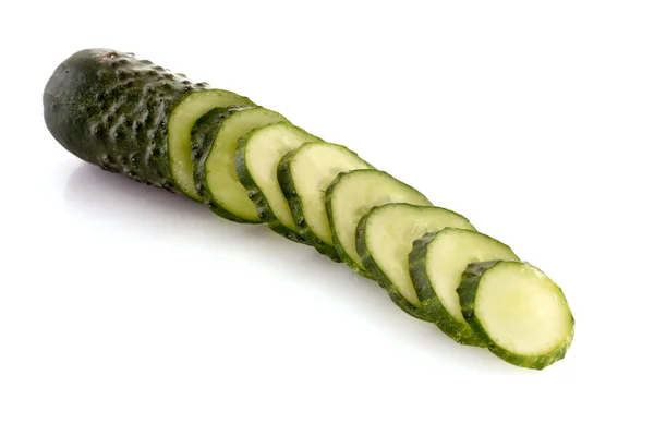Sliced Cucumber isolated on white — Stock Photo, Image