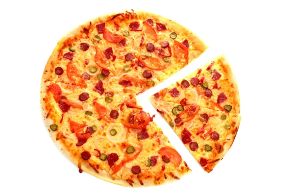 Gustos italian pizza peste alb — Fotografie, imagine de stoc