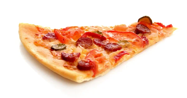 Sabrosa pizza italiana sobre blanco —  Fotos de Stock