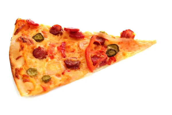 Lezzetli İtalyan Pizza üzerinde beyaz barış — Stok fotoğraf