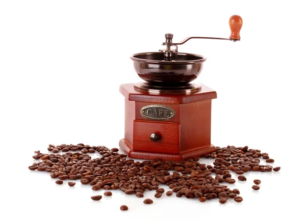 Kaffekvarnen isolerad på vitt — Stockfoto