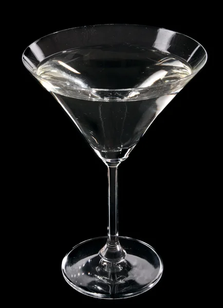 Martiniglas op zwarte achtergrond — Stockfoto