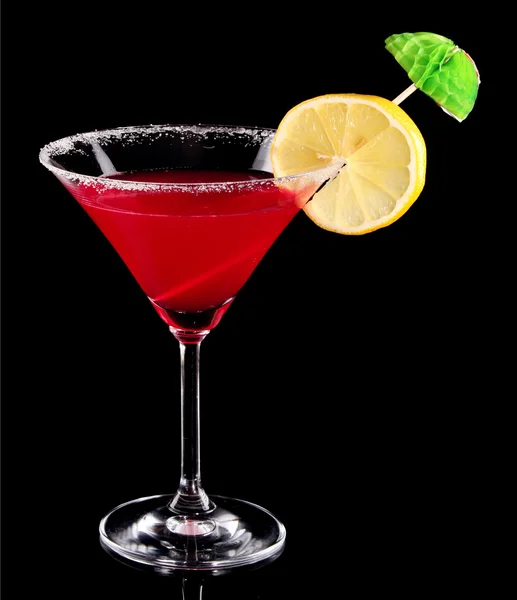 Martini bicchieri su sfondo nero — Foto Stock