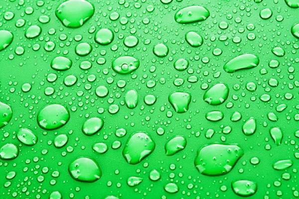Gouttes d'eau verte fond — Photo