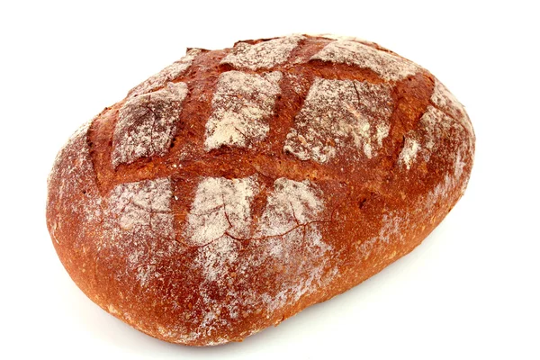 面包上白色隔离 — 图库照片