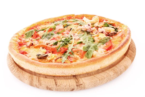 在白色上隔离的披萨 免版税图库图片