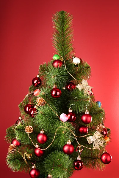 Christmas tree with glass red balls Stock Picture