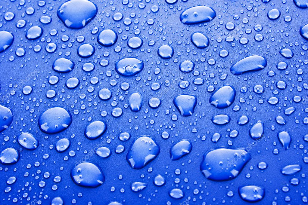 Dark Blue Water Drops Background Stock Photo Image By C Belchonock