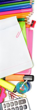 Different colorful stationery clipart