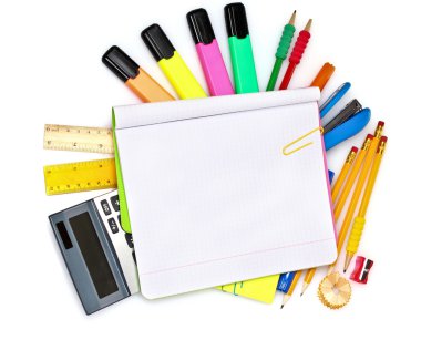 Different colorful stationery clipart