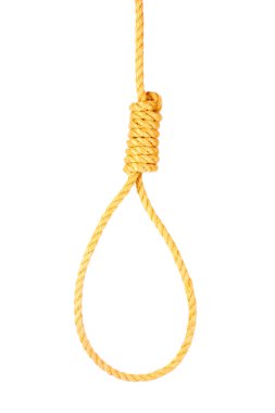 Suicide Noose isolated on white clipart