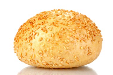 Delicious bun with sesame seeds clipart