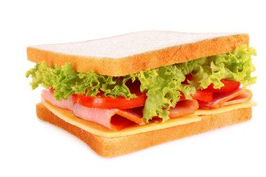beyaz izole sandviç