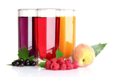 taze yaz meyveleri ve meyve suyu