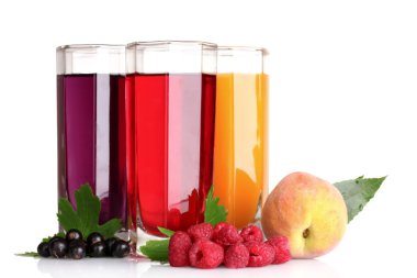 taze yaz meyveleri ve meyve suyu