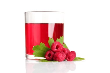 Raspberries and juice clipart