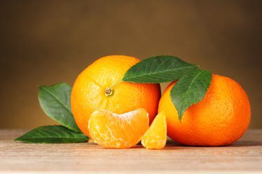 Olgun portakal mandalina