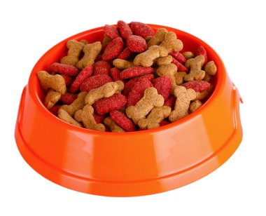 Dog food in bowl clipart