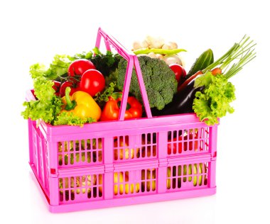 Vegetables in a basket clipart