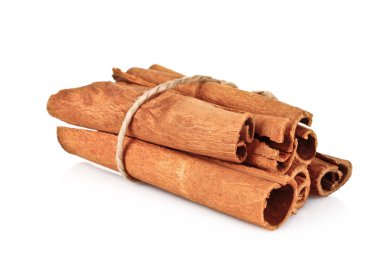 Cinnamon bark isolated on white clipart