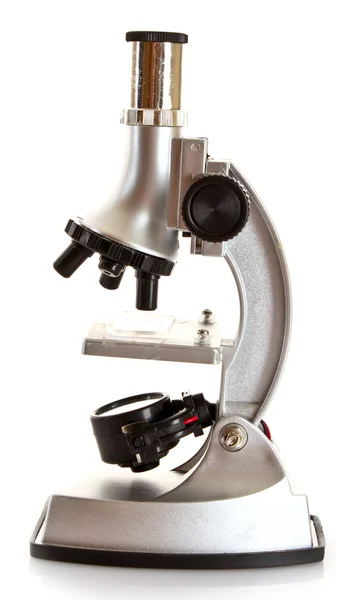 Медицинский микроскоп изолирован на белом — стоковое фото
