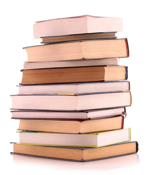 Capa dura livros isolados em branco — Fotografia de Stock