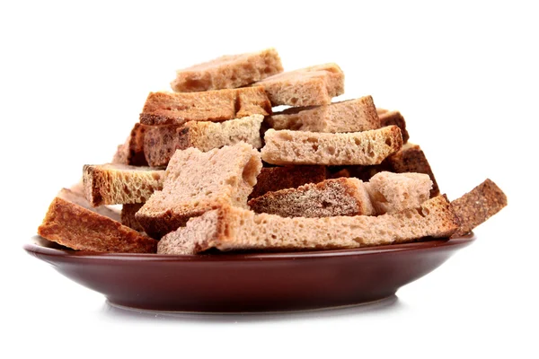 Rusk on red background — Stock Photo, Image