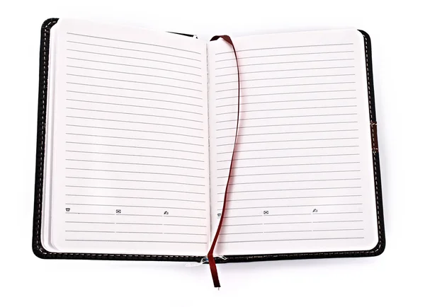 Notebook aislado en blanco — Foto de Stock