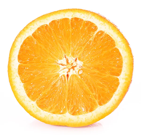 Primo piano arancione isolato su sfondo bianco — Foto Stock