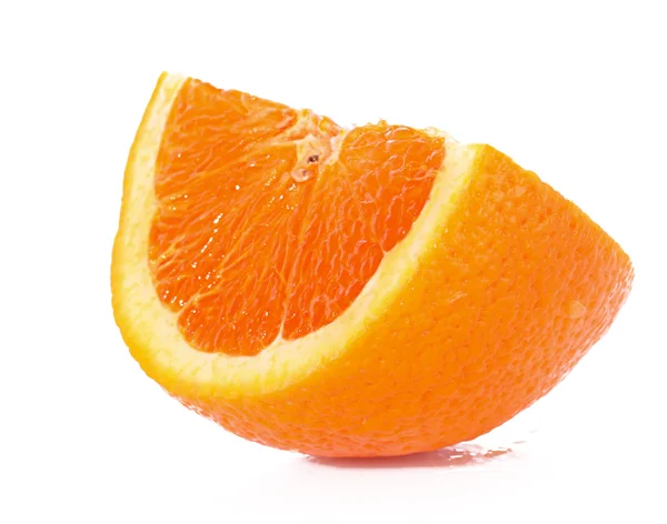 Slice of orange isolated on white — Stock Photo, Image